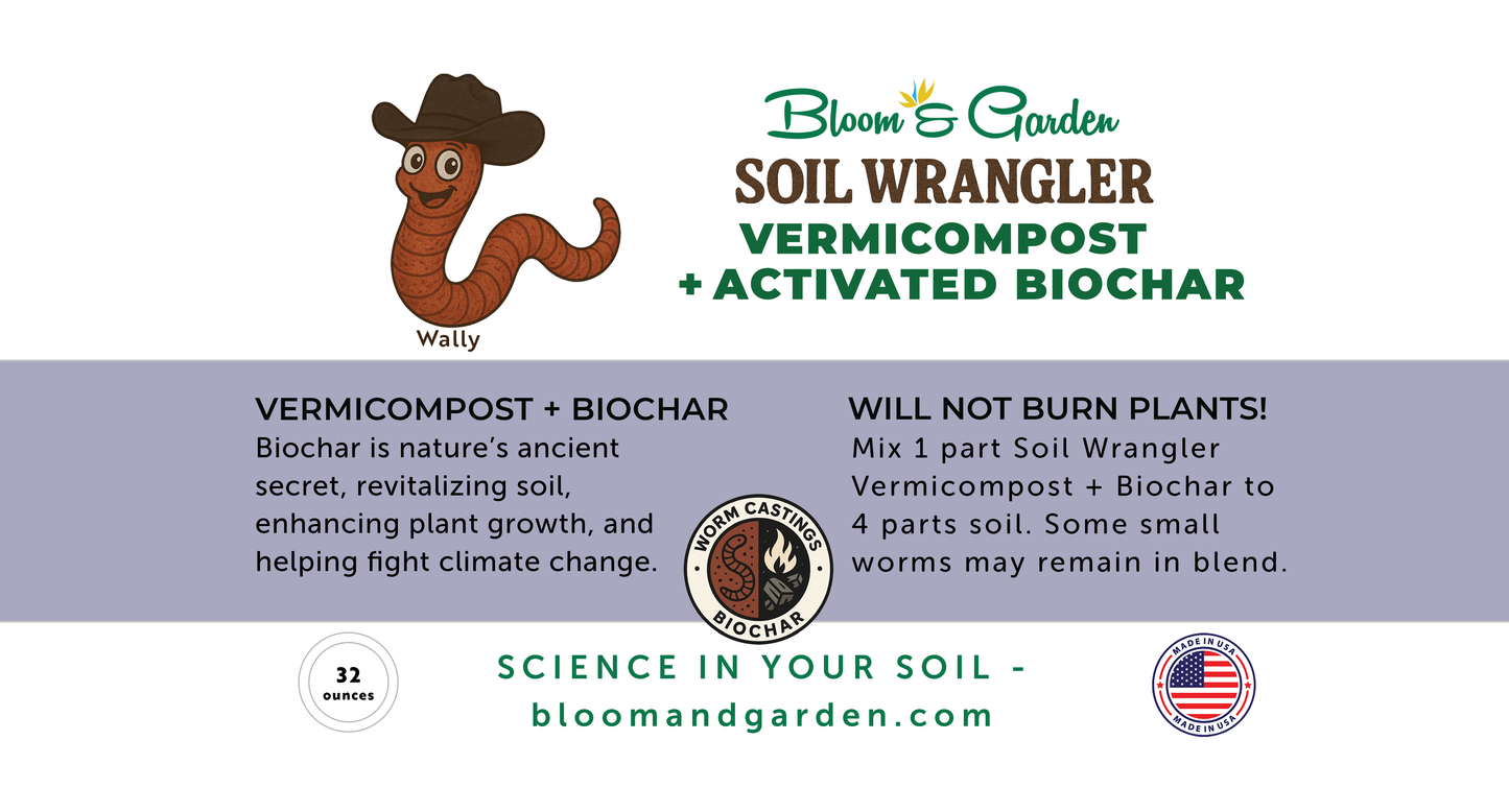 Soil Wrangler Vermicompost + Biochar Containers