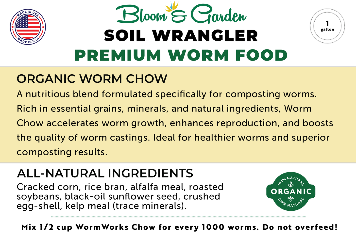 Soil Wrangler Premium Worm Food