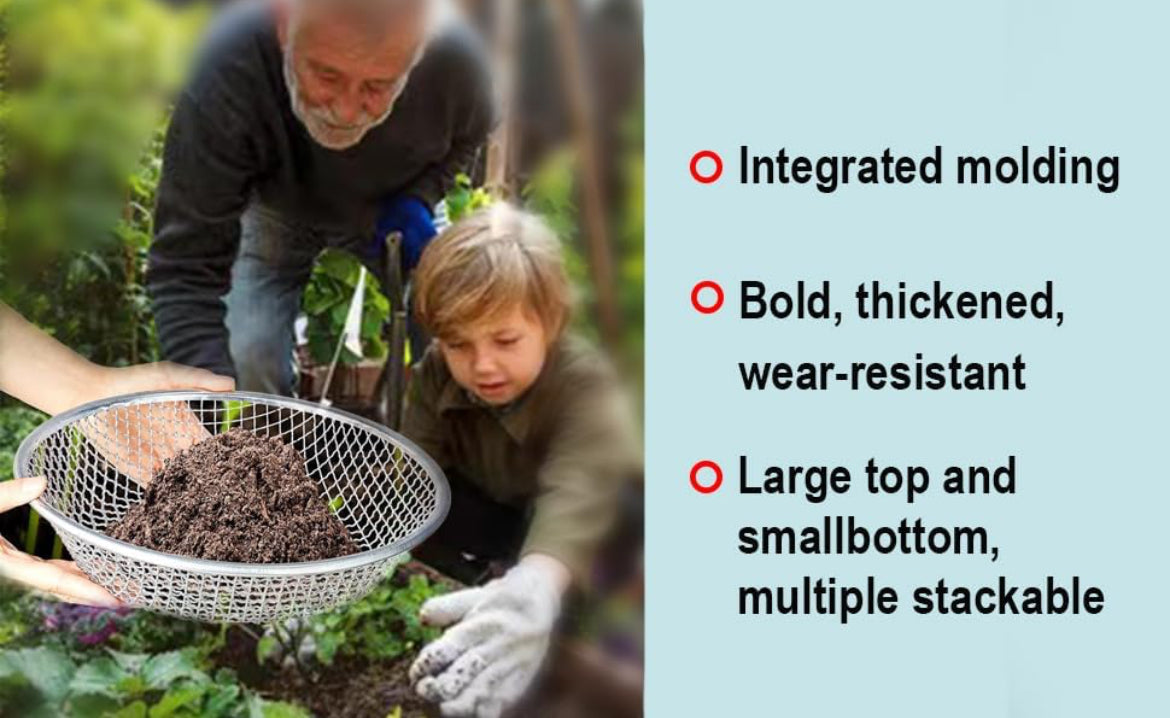 Dual-Screen Vermicompost Sifter Kit – ¼-Inch + ⅛-Inch Screens