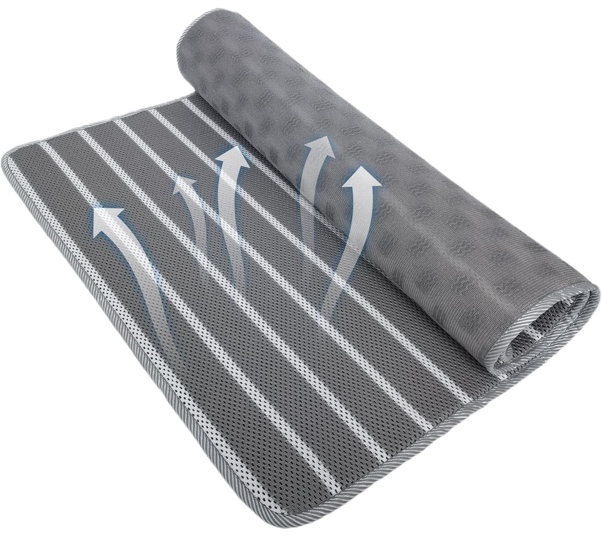 Bloom & Garden worm bedding with LED light gray breathable mesh mat with airflow arrows