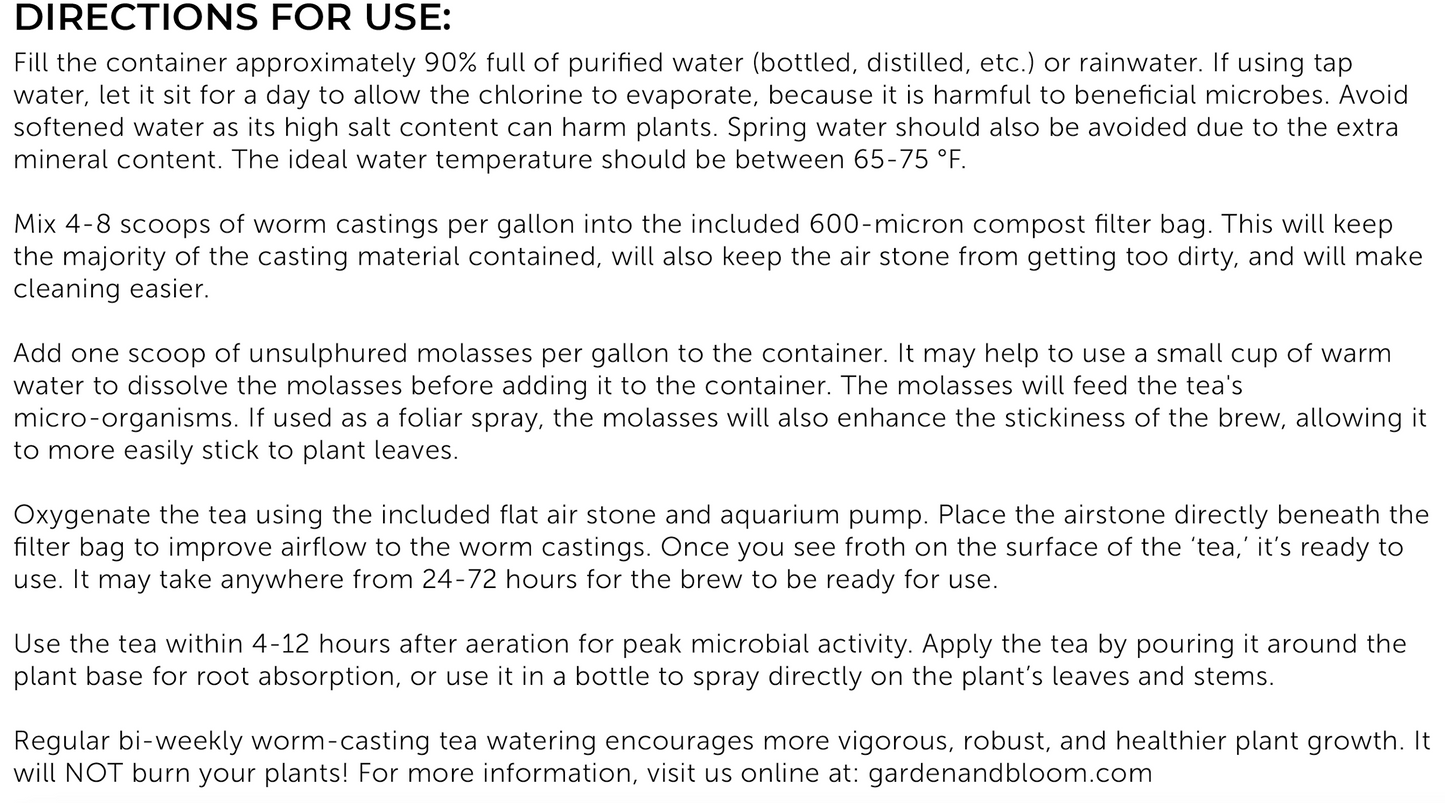 Soil Wrangler Worm Tea Brew Kit